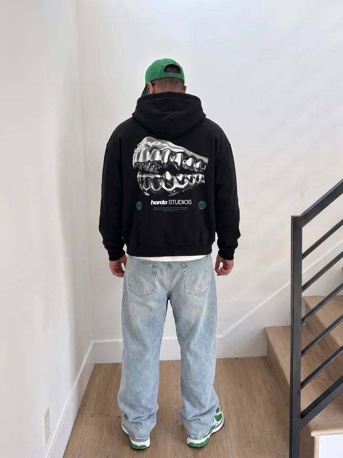 Felpa Boxy Fit Nera 330g "Swagger" | Made in Italy – Horda Brand Horda Brand Streetwear