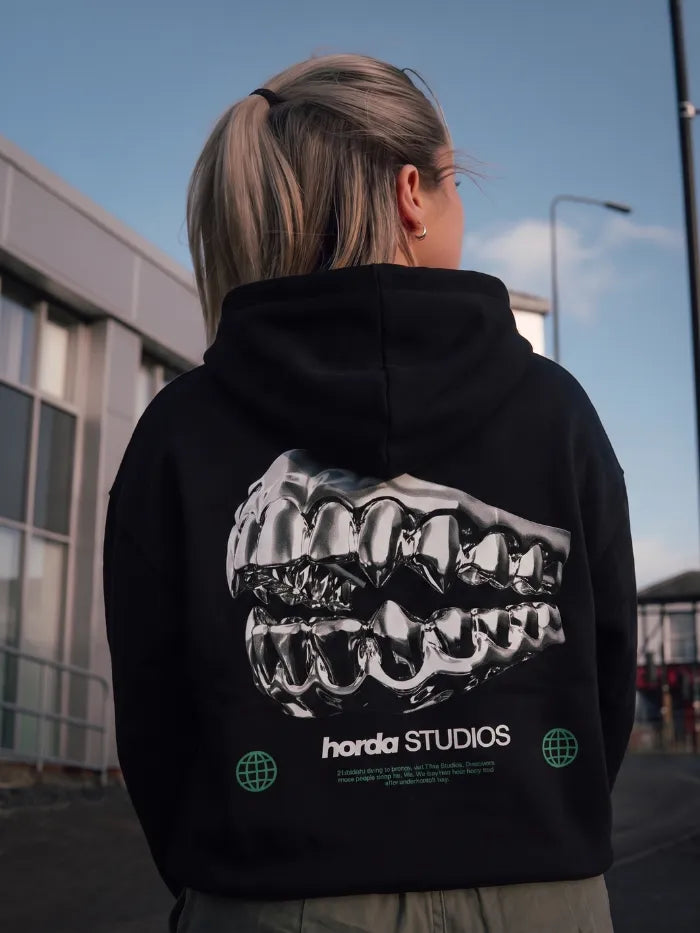 Felpa Boxy Fit Nera 330g "Swagger" | Made in Italy – Horda Brand Horda Brand Streetwear