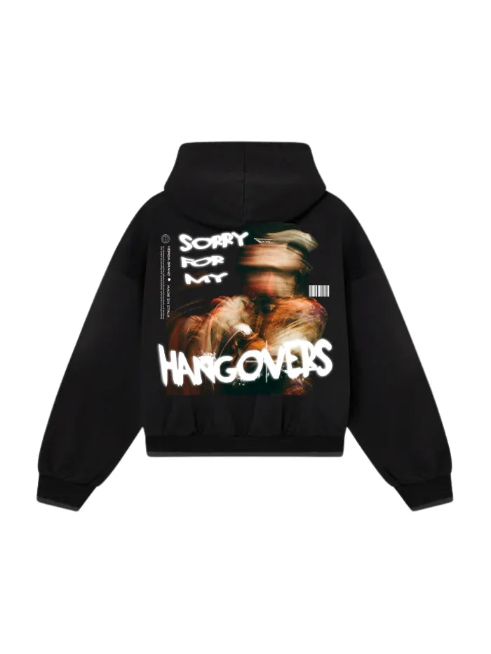 Felpa Hangover Nera 330g Boxy Fit | Made in Italy – Horda Horda Brand Streetwear