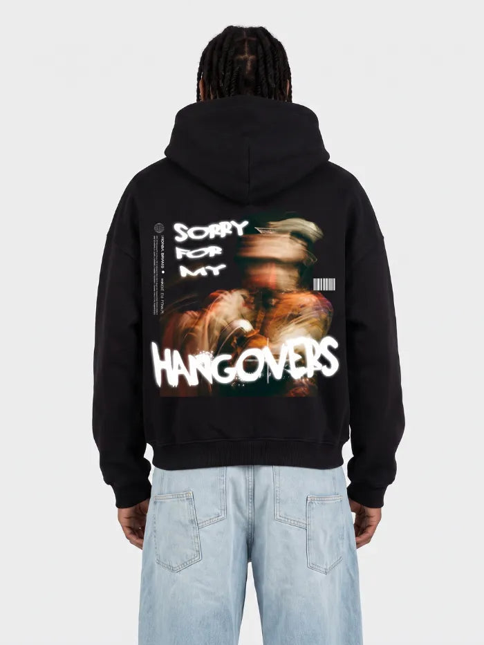 Felpa Hangover Nera 330g Boxy Fit | Made in Italy – Horda Horda Brand Streetwear