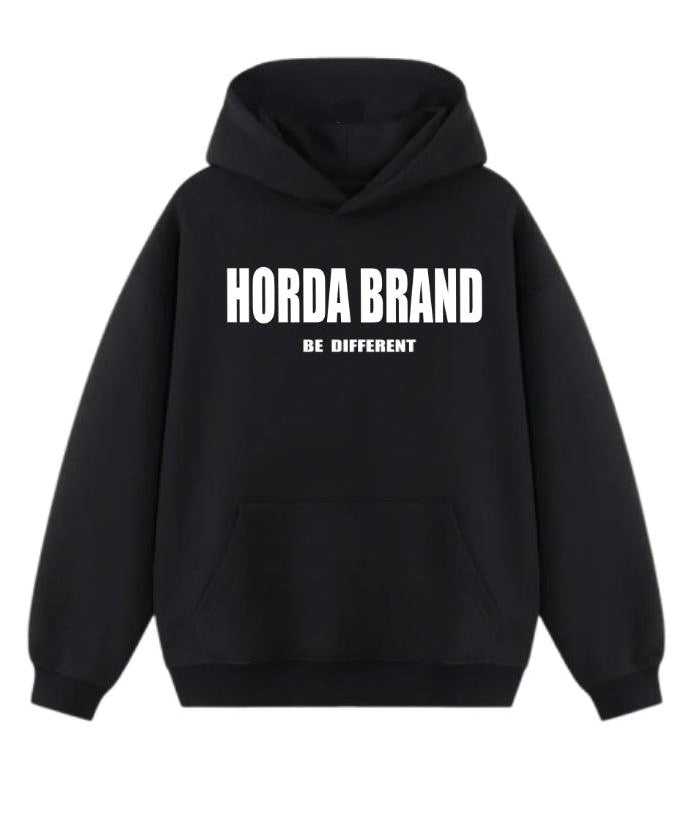 Felpa Nera 100% cotone Be Different - Horda Brand Streetwear