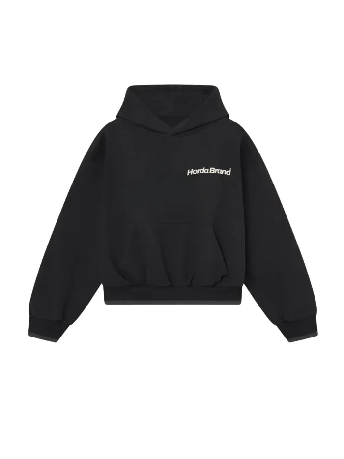 Felpa Oversize Nera 330g No Fear Boxy Fit Made in Italy | Horda Horda