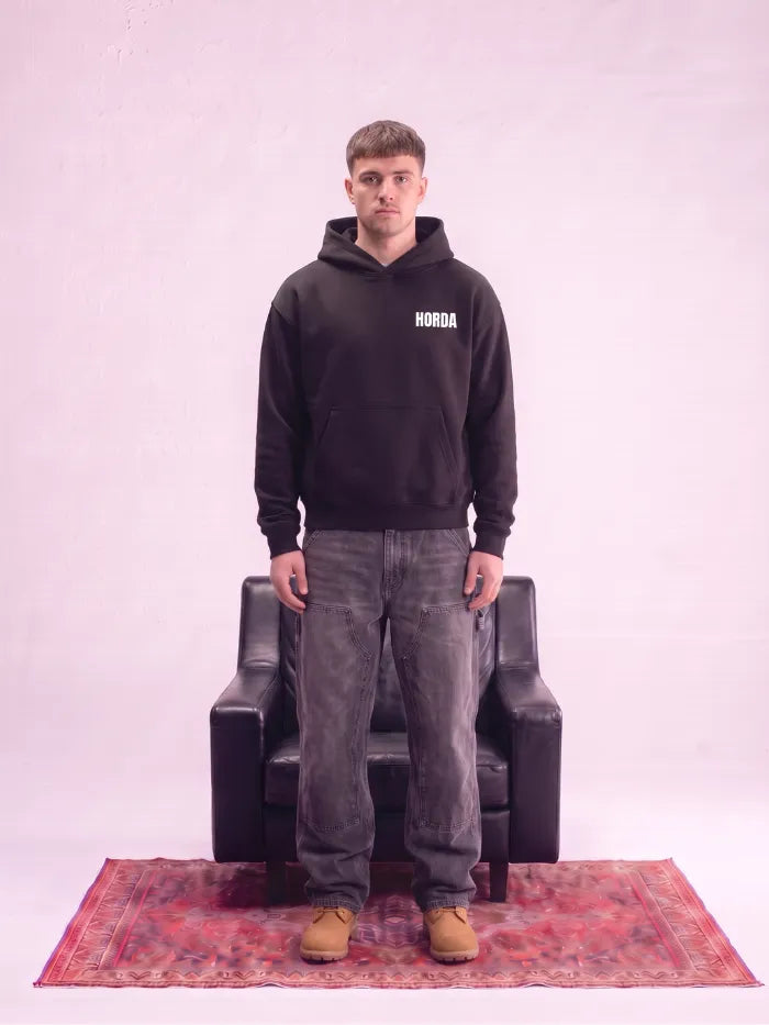Felpa con Cappuccio 460g Boxy Fit War — Streetwear Made in Italy