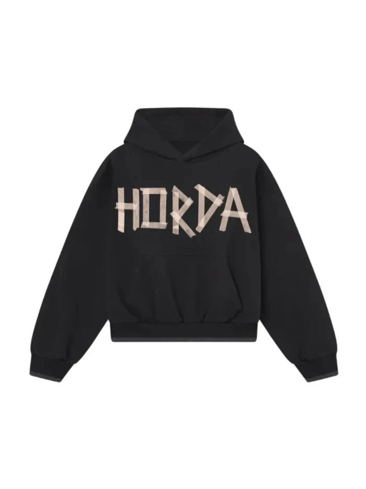 Felpa con Cappuccio Oversize Donna Taped – Nera, Garzata 330g