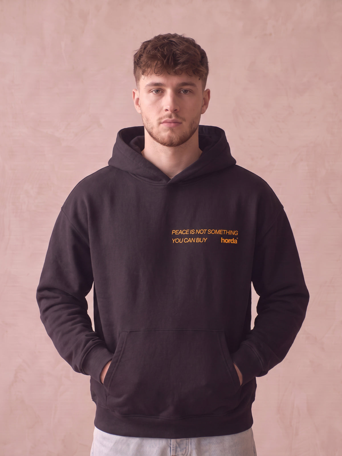 Felpa con Cappuccio Oversize Nera SEEK – Boxy Fit 330g