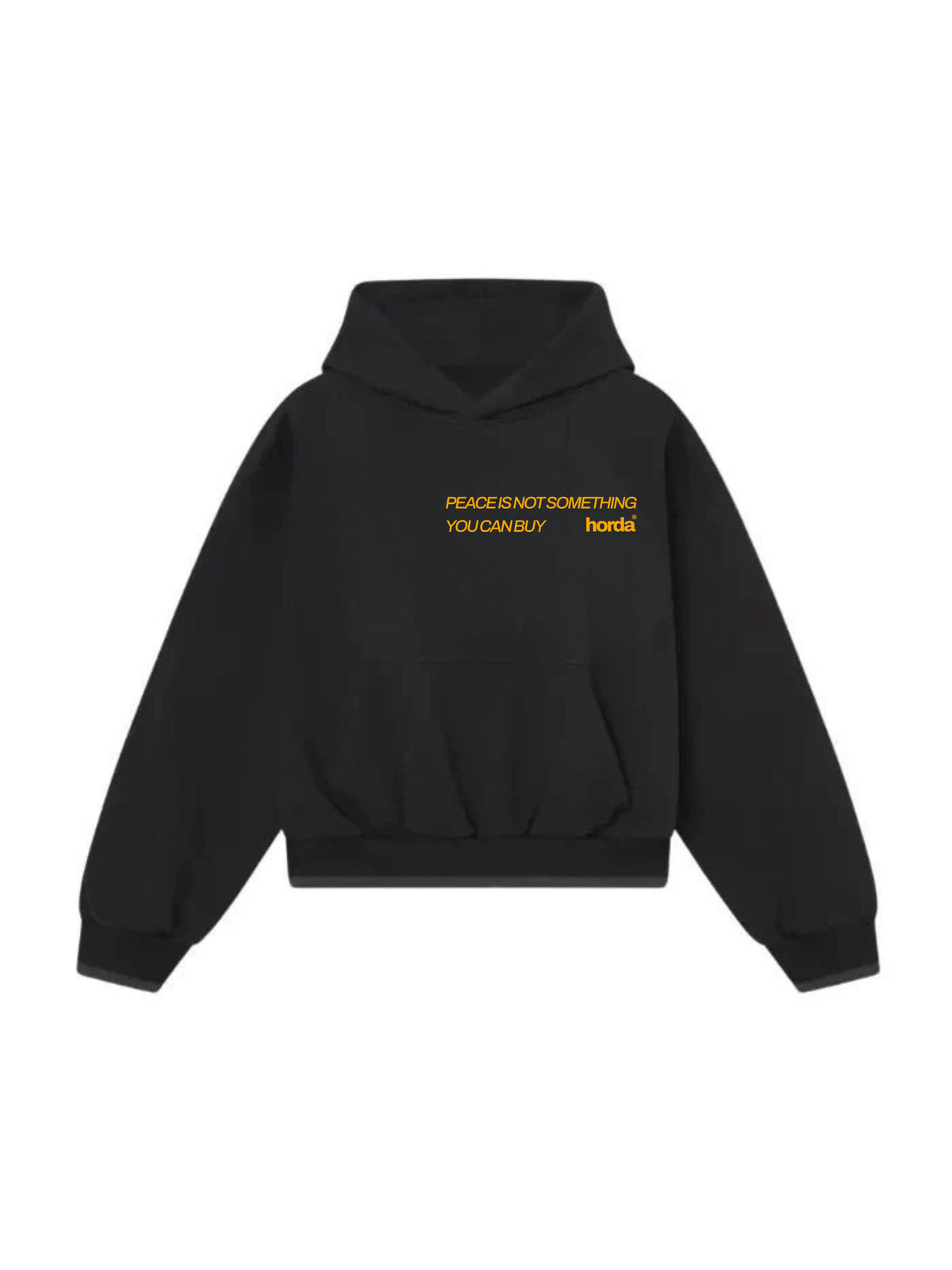 Felpa con Cappuccio Oversize Nera SEEK – Boxy Fit 330g