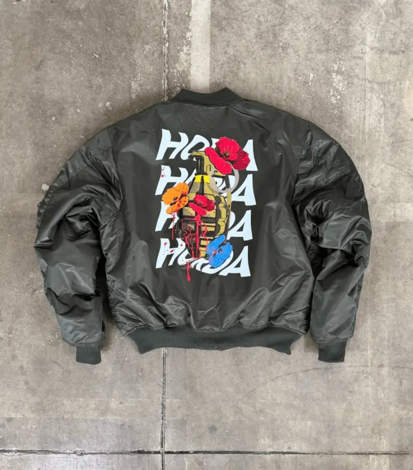 Giubbotto Bomber Verde Militare Horda Bomb Horda Brand Streetwear