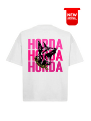 White 100% Cotton Boxy Fit Horda X3 T-shirt