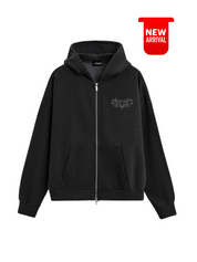 Zip Up Sweatshirt 100% Cotton Metal Gotic