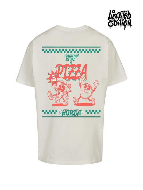 Hawaiian Pizza T-shirt bianca in 100% cotonend