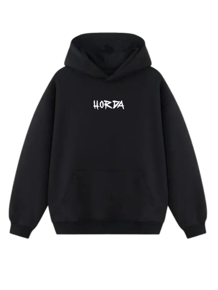 Felpa con cappuccio 100% cotone Nero Bomb Oversize Fit 460 grammi - Horda Brand Streetwear