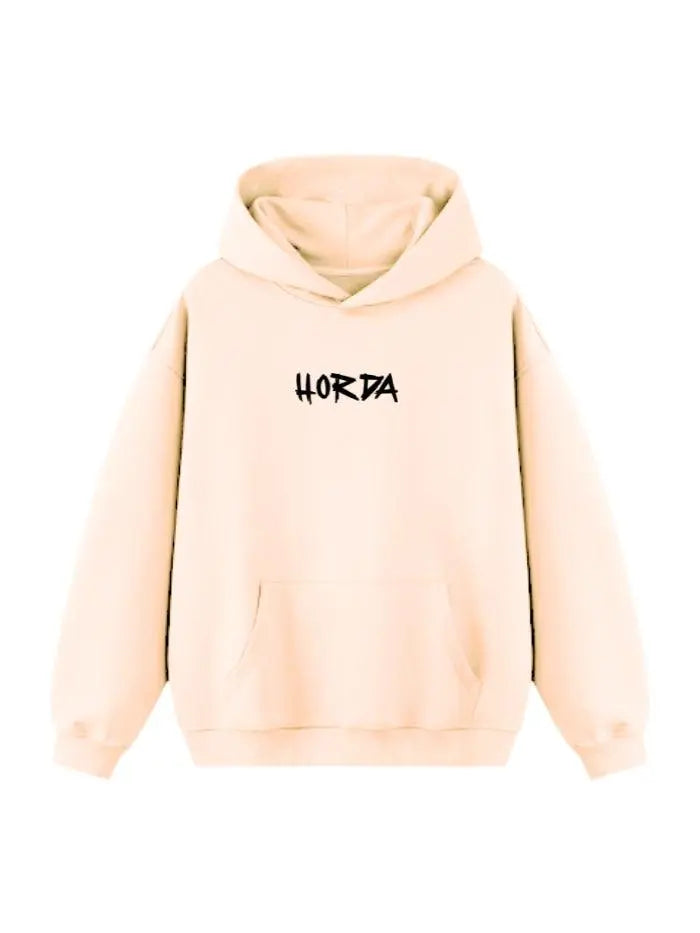 Felpa con cappuccio Beige 100% cotone Bomb Oversize Fit 460 grammi - Horda Brand Streetwear