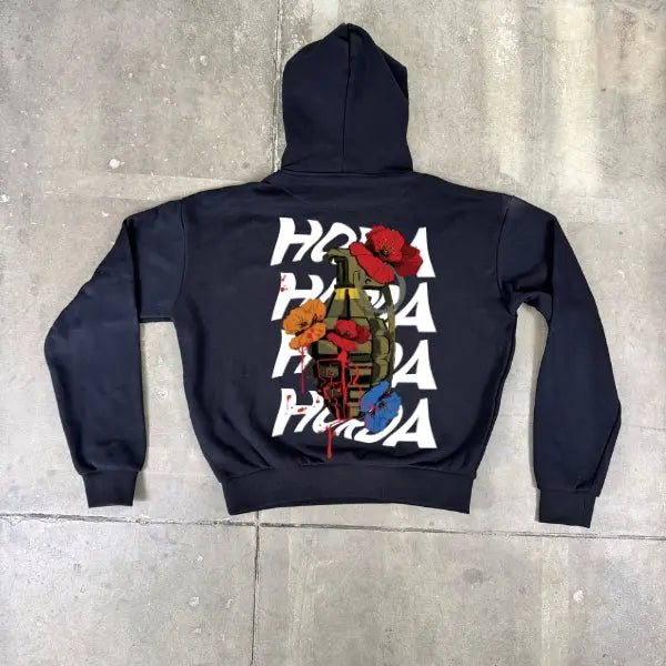 Hoodie boxy fit con cappuccio 100% cotone Bomb Oversize Fit 460 grammi Horda Brand Streetwear
