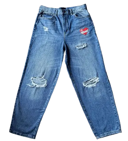 Jeans Ripped Baggy Fit 100% cotone - Horda Brand Streetwear