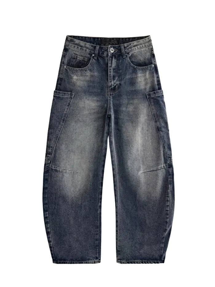 Jeans Balloon Lavaggio Acido 100% Cotone – Fit Wide Leg Carpenter Horda