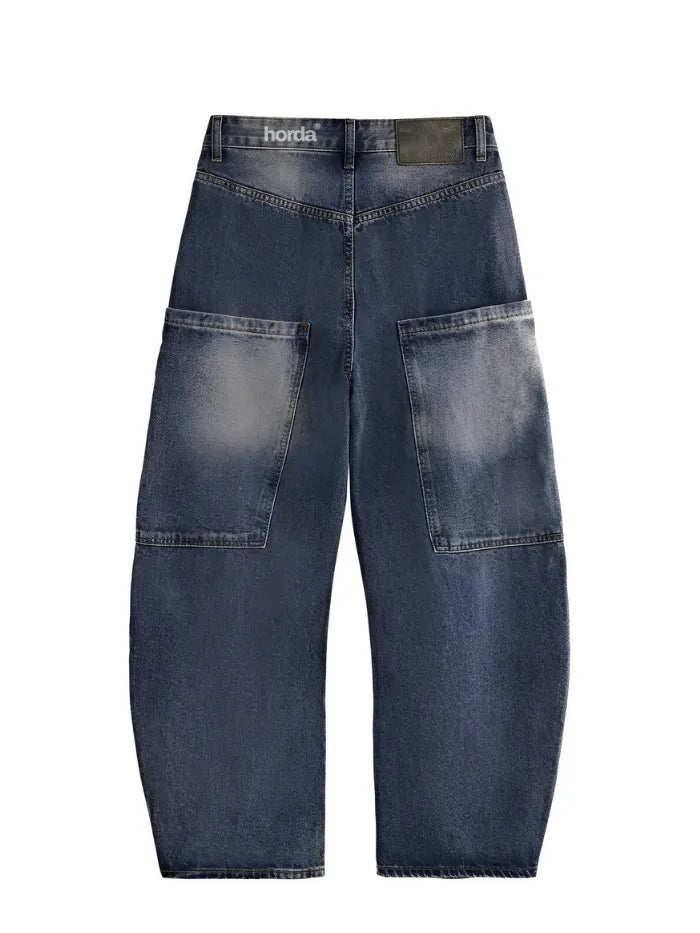 Jeans Balloon Lavaggio Acido 100% Cotone – Fit Wide Leg Carpenter Horda