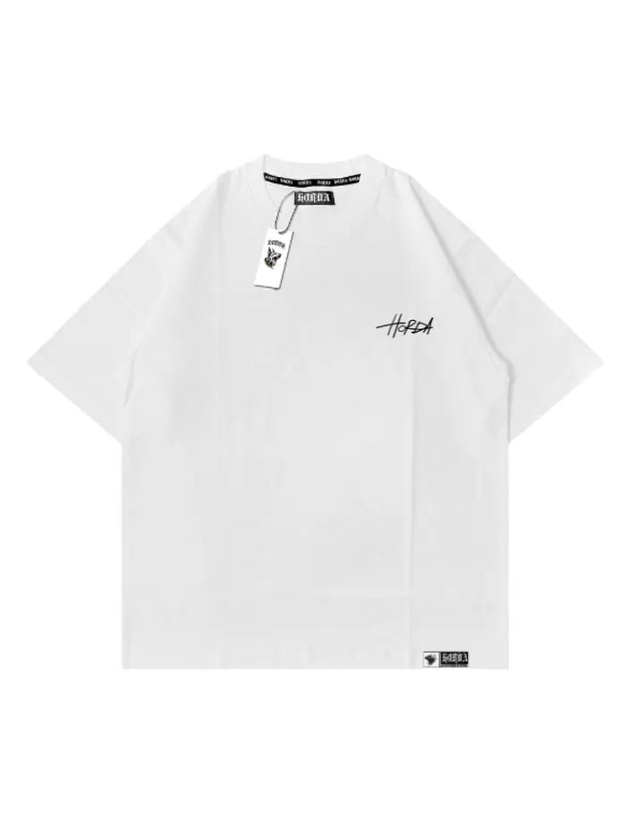 Maglietta basic signature 100% cotone vestibilità Boxy Fit Horda Brand Streetwear