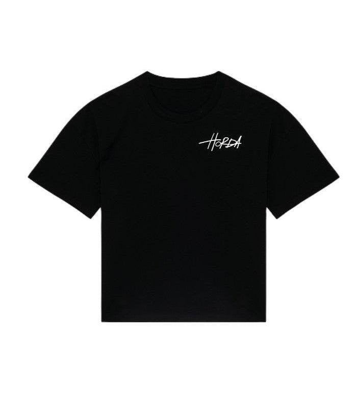 Maglietta Cropped Fit in 100% cotone Basic Black - Horda Brand Streetwear