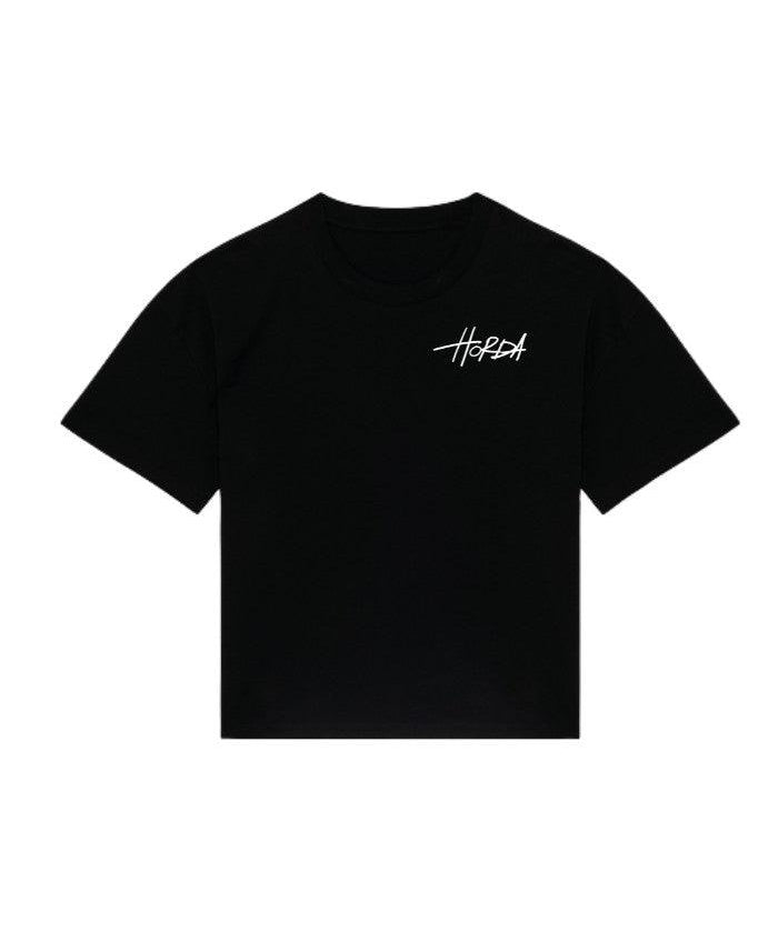 Maglietta Cropped Fit in 100% cotone Basic Black - Horda Brand Streetwear