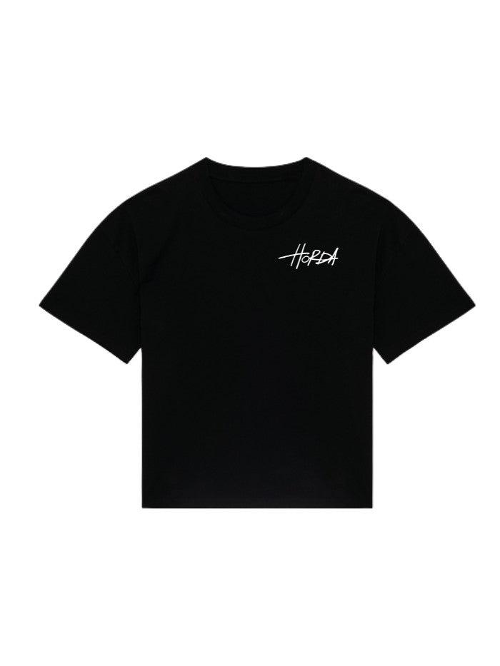 Maglietta Cropped Fit in 100% cotone Basic Black - Horda Brand Streetwear