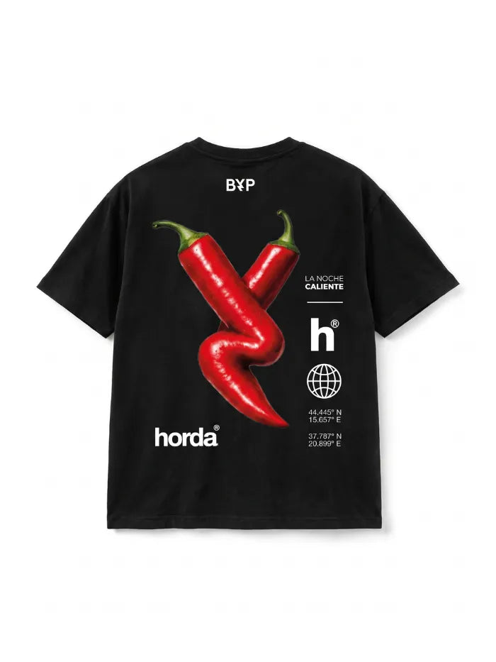 Maldita | T-shirt Nera Regular Fit Horda x BYP 200g – Made in Italy Horda Brand Streetwear