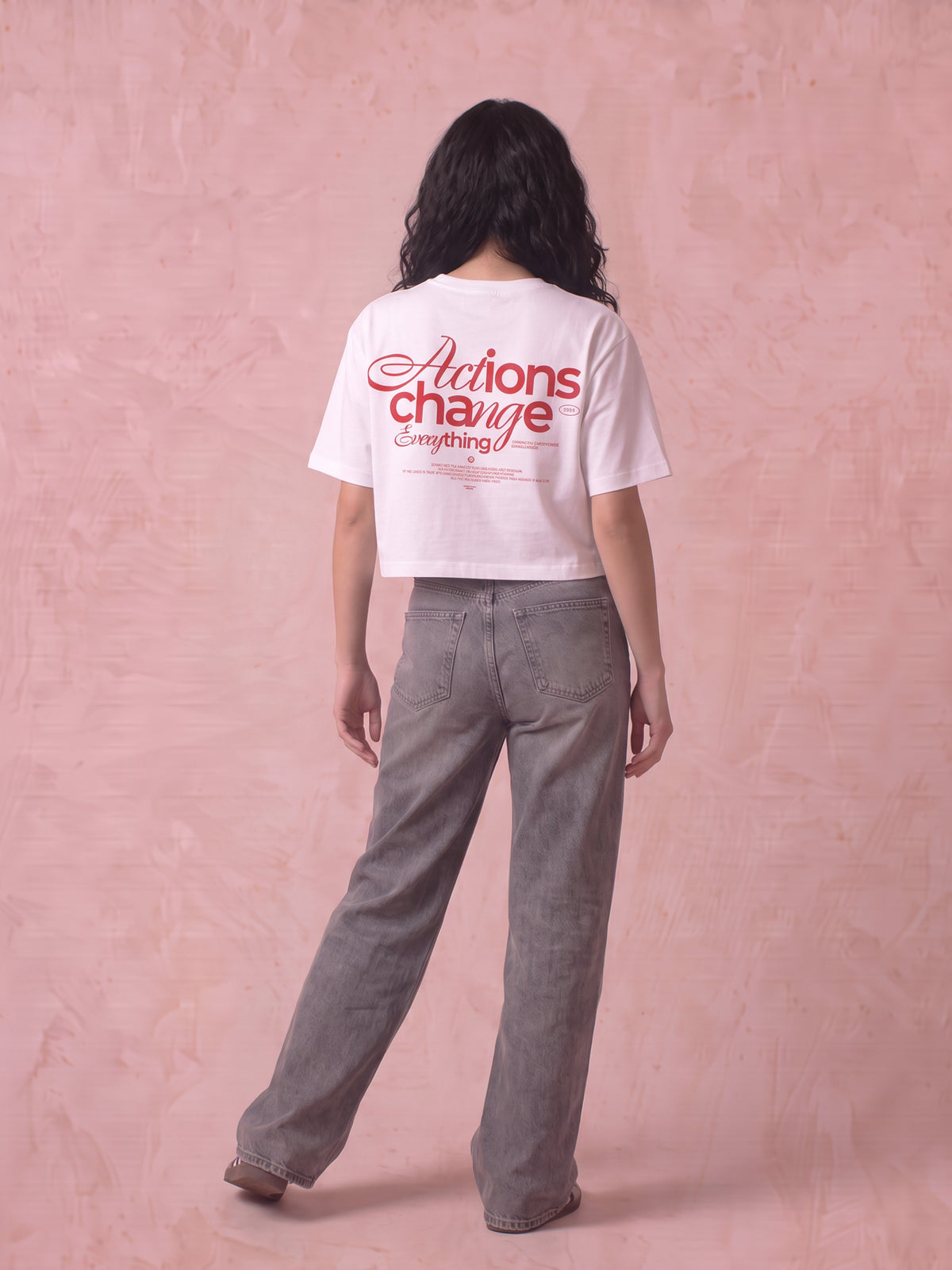 T-shirt Cropped Donna Change Bianca