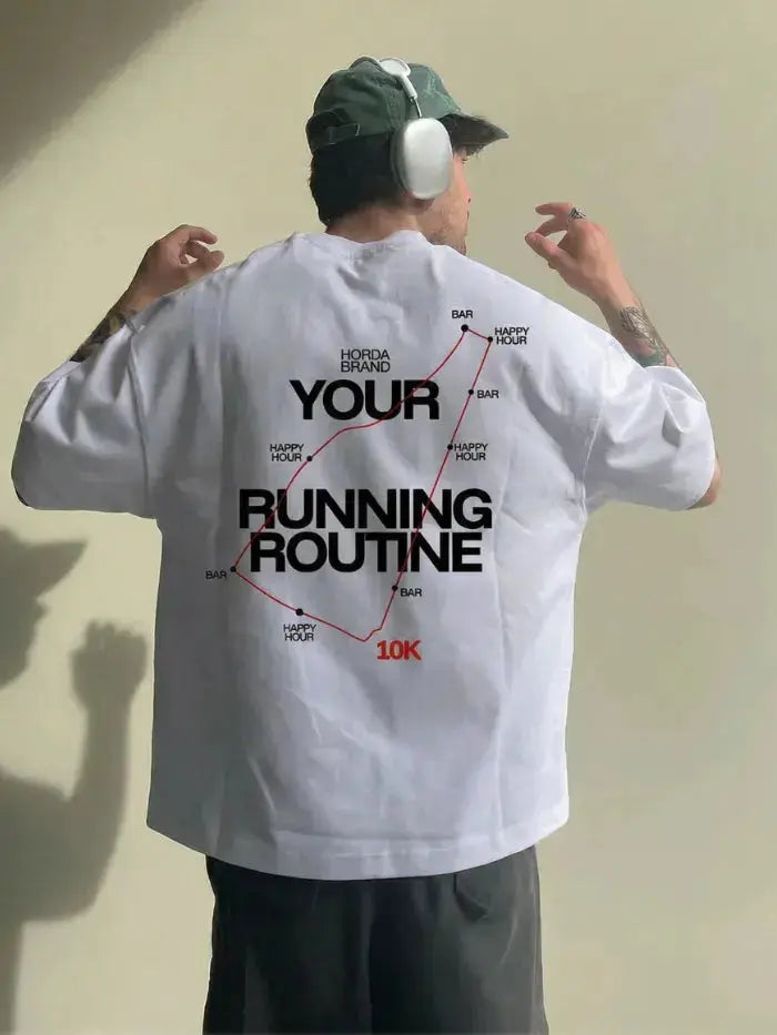 My Run - T-Shirt 100% Cotone Premium Made in Italy Horda Brand Streetwear