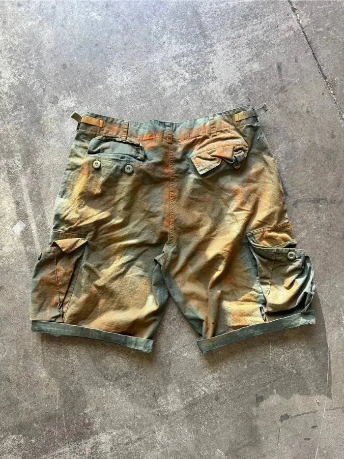 Cargo Shorts Green Whased Brush Horda Brand