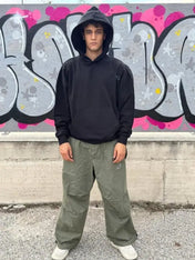 Pantalone Baggy verde militare 100% cotone - Horda Brand Streetwear
