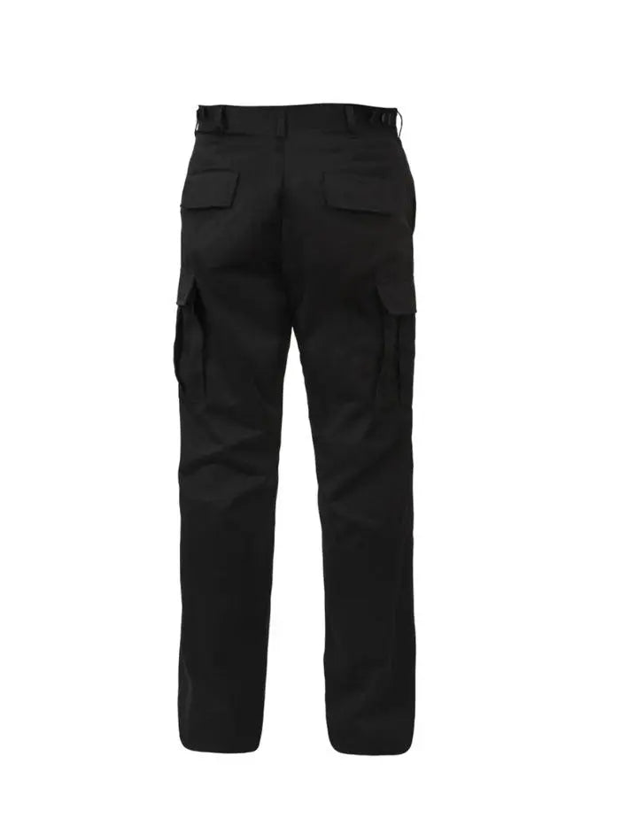 Pantalone Cargo Nero in 100% Cotone Ripstop Baggy Fit - Horda Brand Streetwear