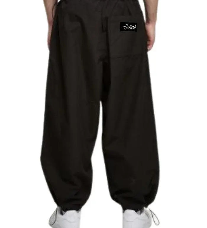 Pantaloni Paracadutista nero 100% cotone - Horda Brand Streetwear