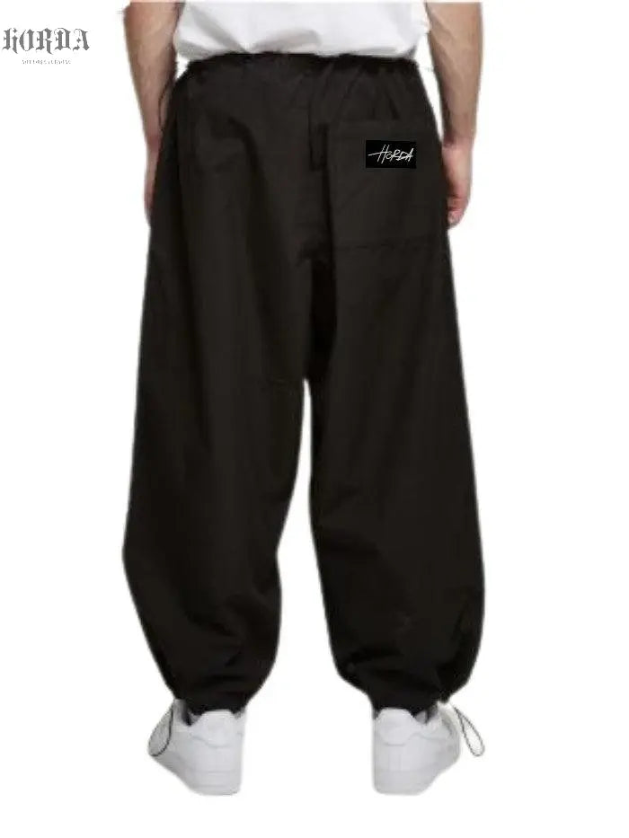 Pantaloni Paracadutista nero 100% cotone - Horda Brand Streetwear