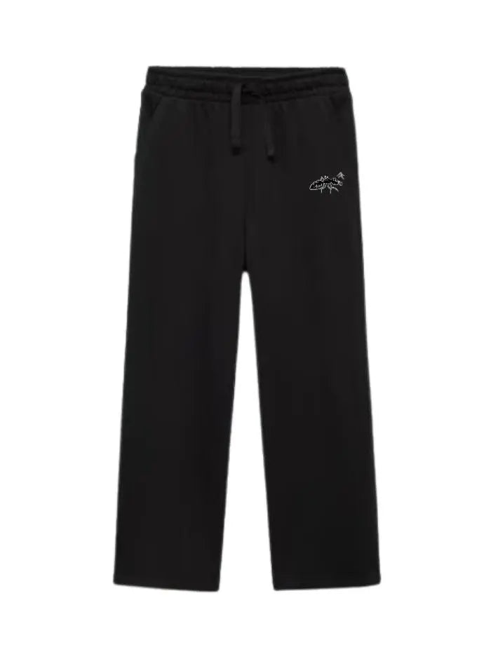 Pantaloni tuta nero a palazzo 100% cotone - Horda Brand Streetwear