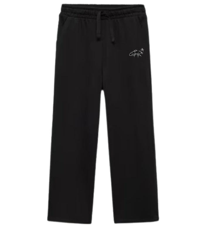 Pantaloni tuta nero a palazzo 100% cotone - Horda Brand Streetwear