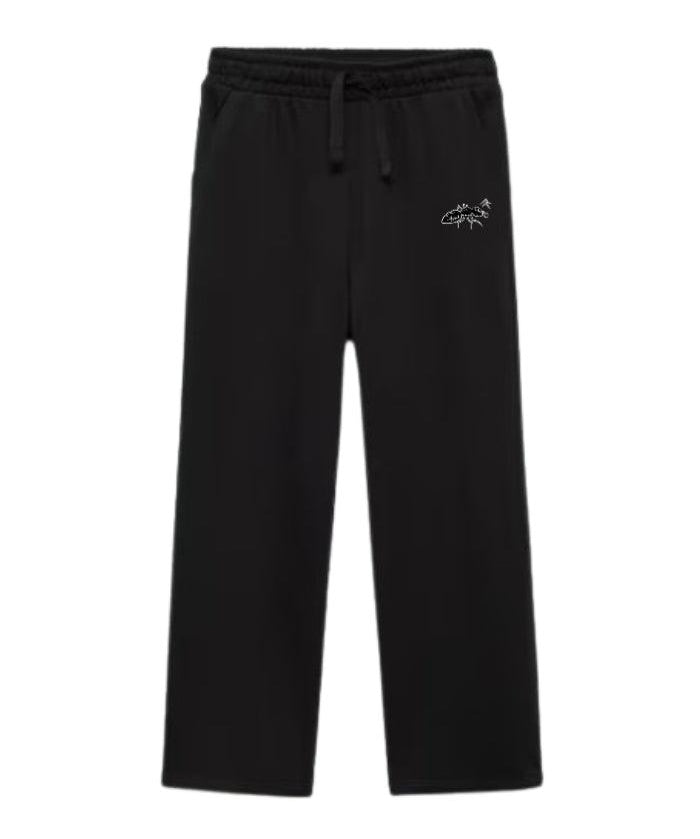 Pantaloni tuta nero a palazzo 100% cotone - Horda Brand Streetwear