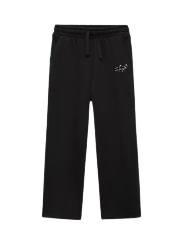 Pantaloni tuta nero a palazzo 100% cotone - Horda Brand Streetwear