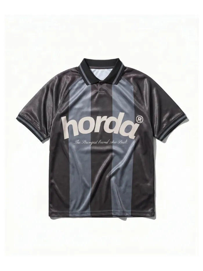 Polo Horda Calcio Style Mesh Riciclato Dark Grey Horda Brand Streetwear