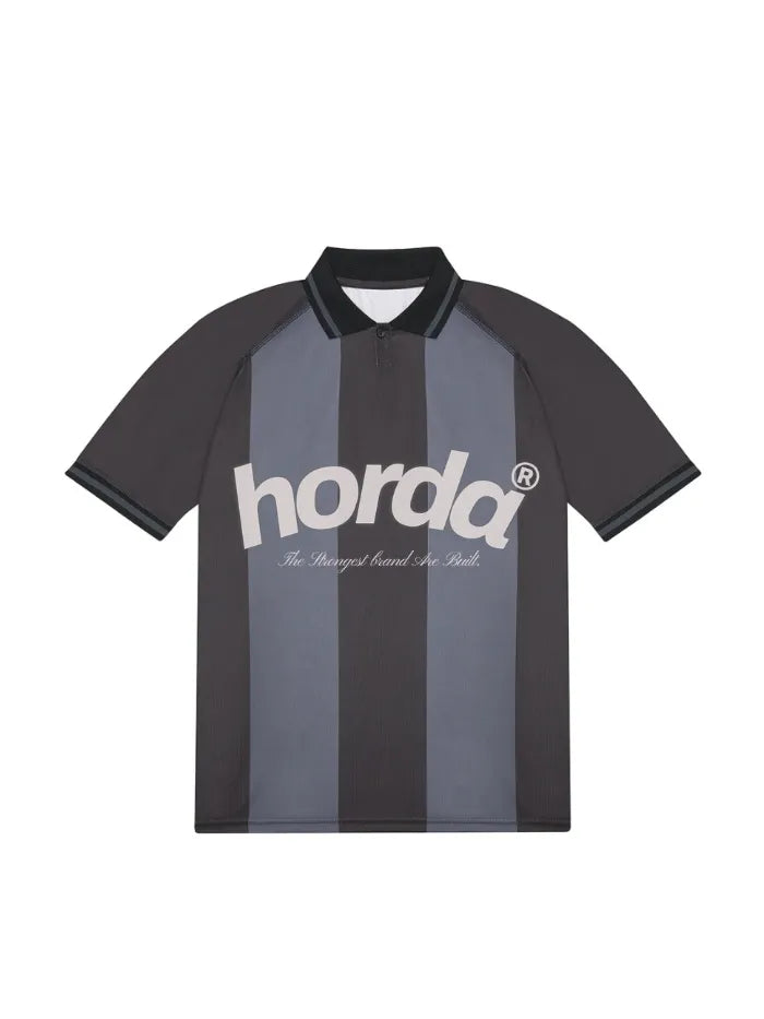 Polo Horda Calcio Style Mesh Riciclato Dark Grey Horda Brand Streetwear