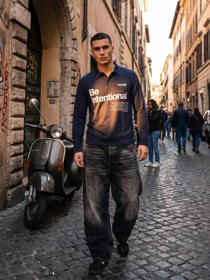 Polo Navy 180g Piqué Cotone Made in Italy | Horda Horda