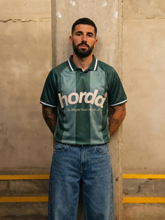 Polo Horda Calcio Style Mesh Riciclato Forest Green Horda Brand Streetwear