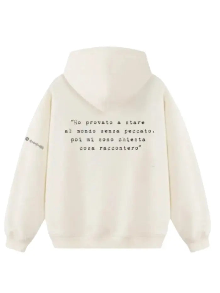 Sarah toscano e Horda Felpa con cappuccio 100% cotone in collaborazione Horda Brand Streetwear