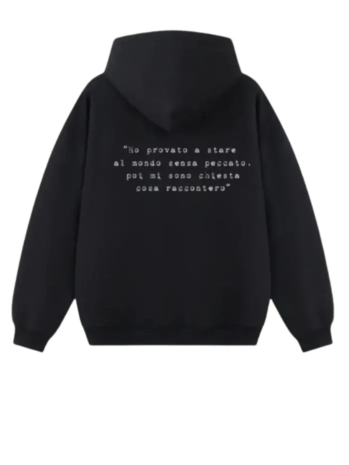 Sarah toscano e Horda Felpa con cappuccio 100% cotone in collaborazione Horda Brand Streetwear