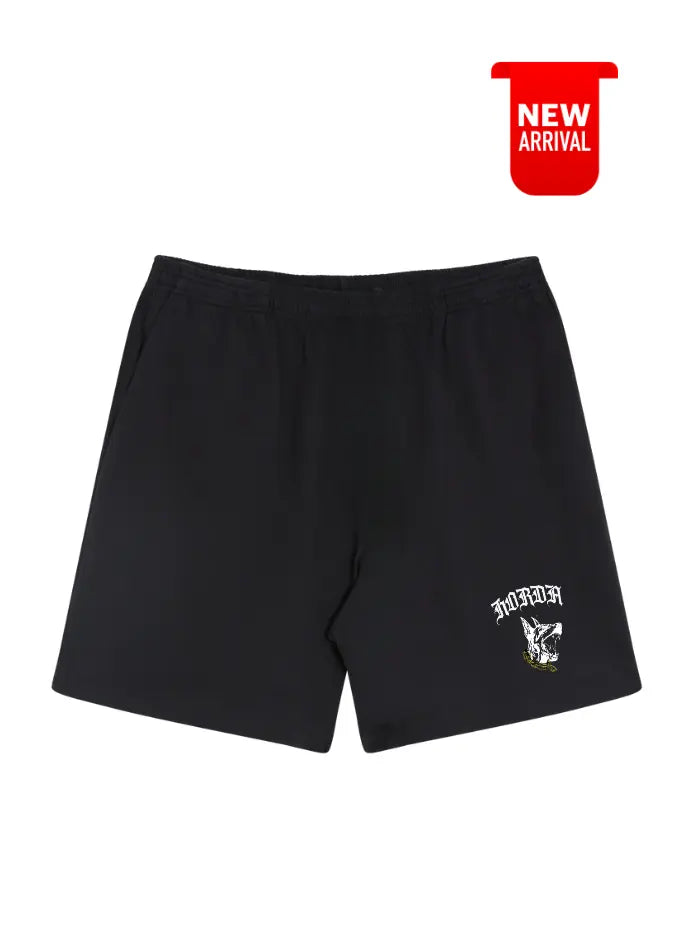 Shorts tuta 100% cotone nero Horda Brand Streetwear