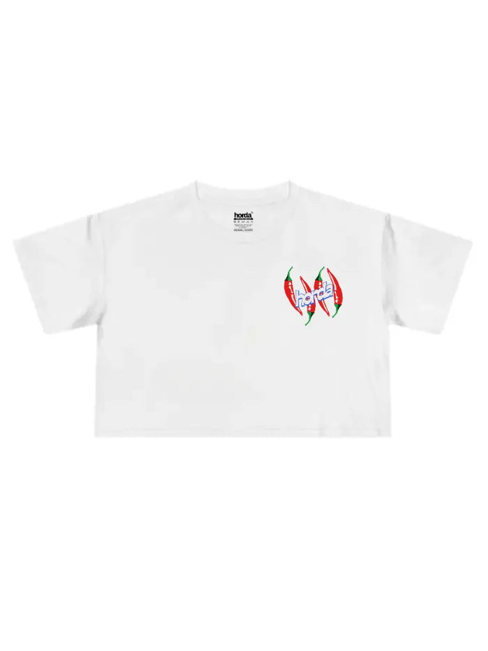 Spicy – T-Shirt Cropped Donna 180gr Cotone Pesante | Made in Italy Horda