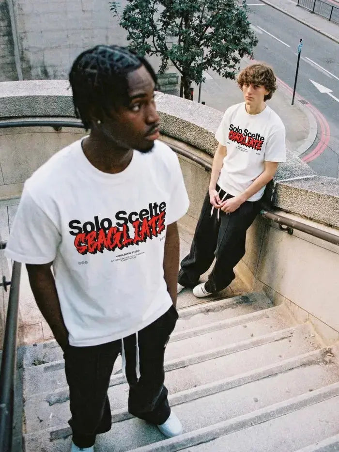 T-Shirt Bad Chose Bianca 200gr Oversize Cotone Made Italy Horda Brand