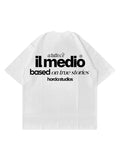 T-Shirt Bianca 200gr Oversize Boxy Fit Cotone Made in Italy - Midle Horda Brand