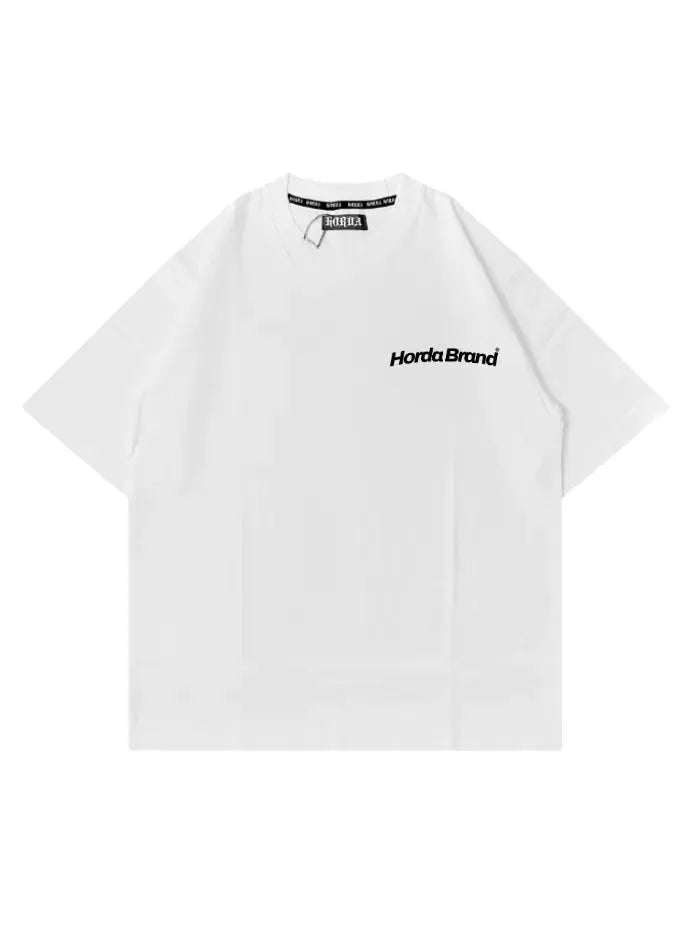 T-Shirt Bianca Boxy Fit 200g Made in Italy Horda