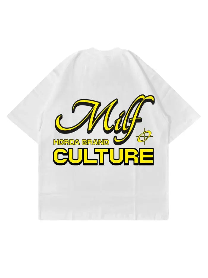 T-Shirt Bianca CULTURE 100% Cotone Made in Italy Horda Brand