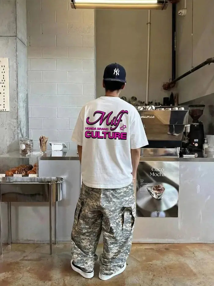 T-Shirt Bianca CULTURE 100% Cotone Made in Italy Horda Brand