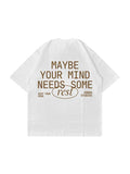 T-Shirt Bianca Rest Boxy Fit 100% Cotone Horda Brand